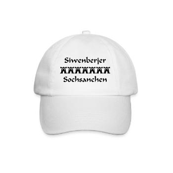 Siebenbürger Sächsin Frauen Design mit 7 Burgen - Baseballkappe - Weiß/Weiß - Vorne