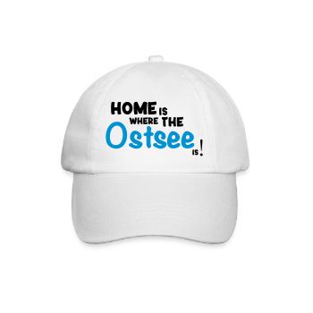 Home is where the Ostsee is - Baseballkappe - Weiß/Weiß - Vorne