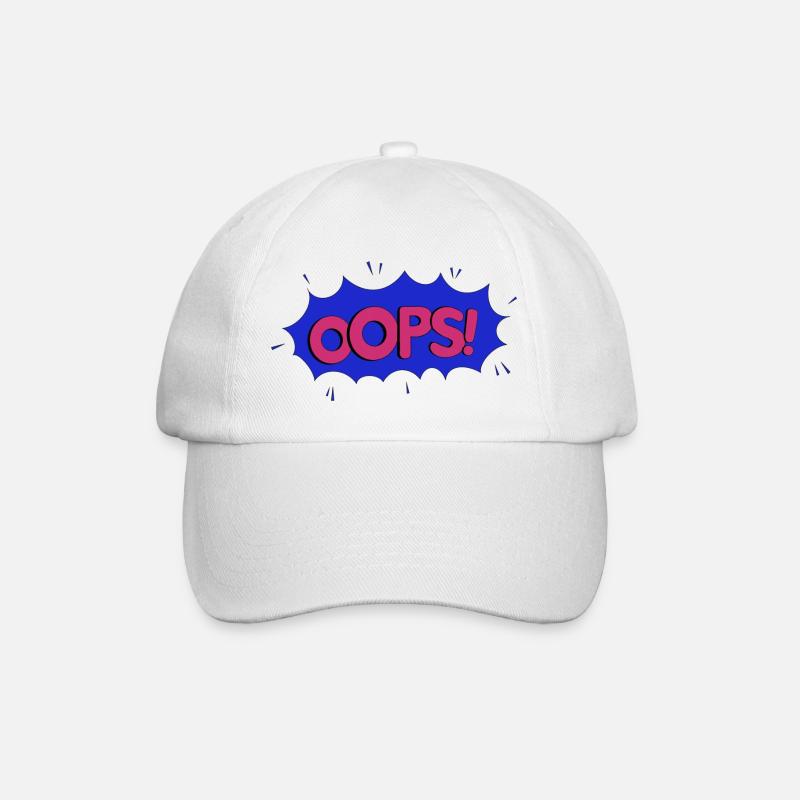 OOPS bleu rose - Casquette classique - blanc/blanc