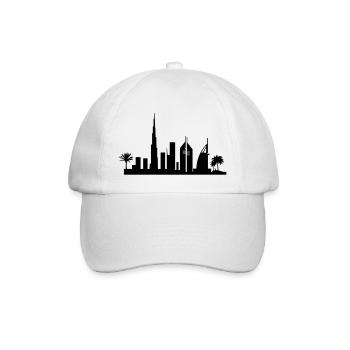 dubai skyline - Baseballkappe - Weiß/Weiß - Vorne
