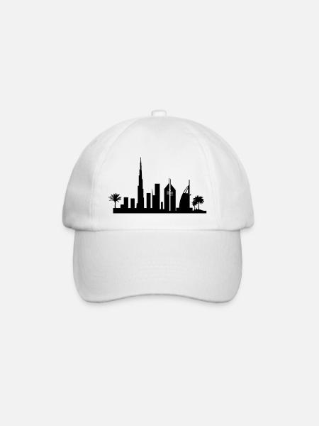 dubai skyline - Baseballkappe - Weiß/Weiß