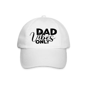 Dad Vibes Only - Baseballkappe - Weiß/Weiß - Vorne