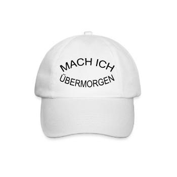 MACH ICH ÜBERMORGEN - Baseballkappe - Weiß/Weiß - Vorne