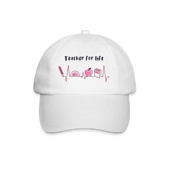 Teacher for life - Baseball Cap - white/white - Front