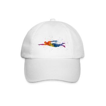 Schwimmer - Baseballkappe - Weiß/Weiß - Vorne