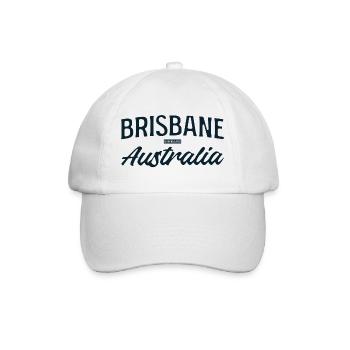 Brisbane Australia Script - Baseball Cap - white/white - Front