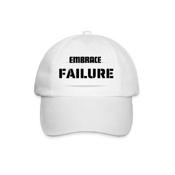 EMBRACE FAILURE - Baseball Cap - white/white - Front