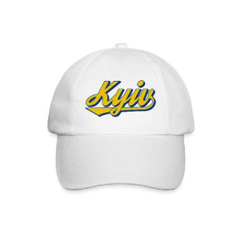 Kyiv Schriftzug Retro Look - Baseballkappe - Weiß/Weiß - Vorne