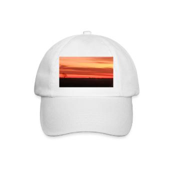 Burning skies - Baseball Cap - white/white - Front