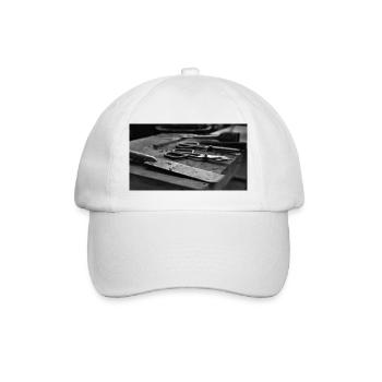 Tool for glass blowing - Baseball Cap - white/white - Front