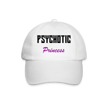 Psychotische Prinzessin - Baseballkappe - Weiß/Weiß - Vorne