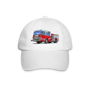 Camion de pompiers avec lequel tout le monde veut se rendre sur les lieux - Casquette classique - blanc/blanc - Devant