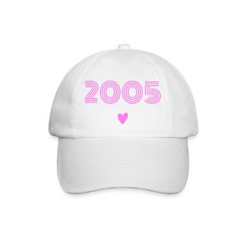 Born in 2005 daughter - Baseball Cap - white/white - Front