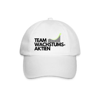 Team Wachstumsaktien - Baseballkappe - Weiß/Weiß - Vorne