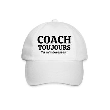 coach sportif, salle de sport, coach sportive - Casquette classique - blanc/blanc - Devant