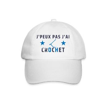j peux pas j ai crochet - Casquette classique - blanc/blanc - Devant