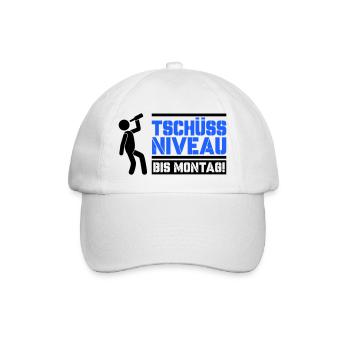 tschüss niveau - Baseballkappe - Weiß/Weiß - Vorne