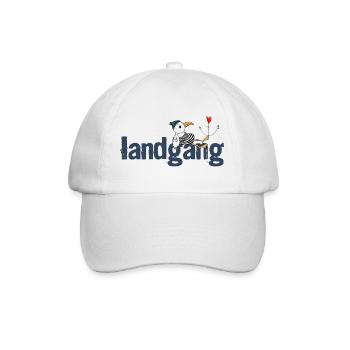 Landgang Möwe Herz - Baseballkappe - Weiß/Weiß - Vorne