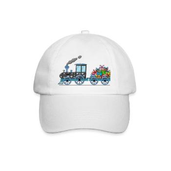 Train pour enfants avec remorque - Casquette classique - blanc/blanc - Devant