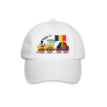 Romania Flag Football Railway - Baseball Cap - white/white - Front