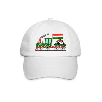 Hungary Flag Football Railway - Baseball Cap - white/white - Front
