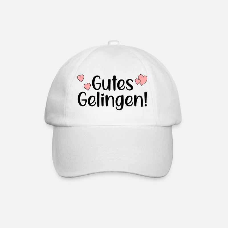 GUTES GELINGEN SPRÜCHE - ERFOLG - Baseballkappe - Weiß/Weiß