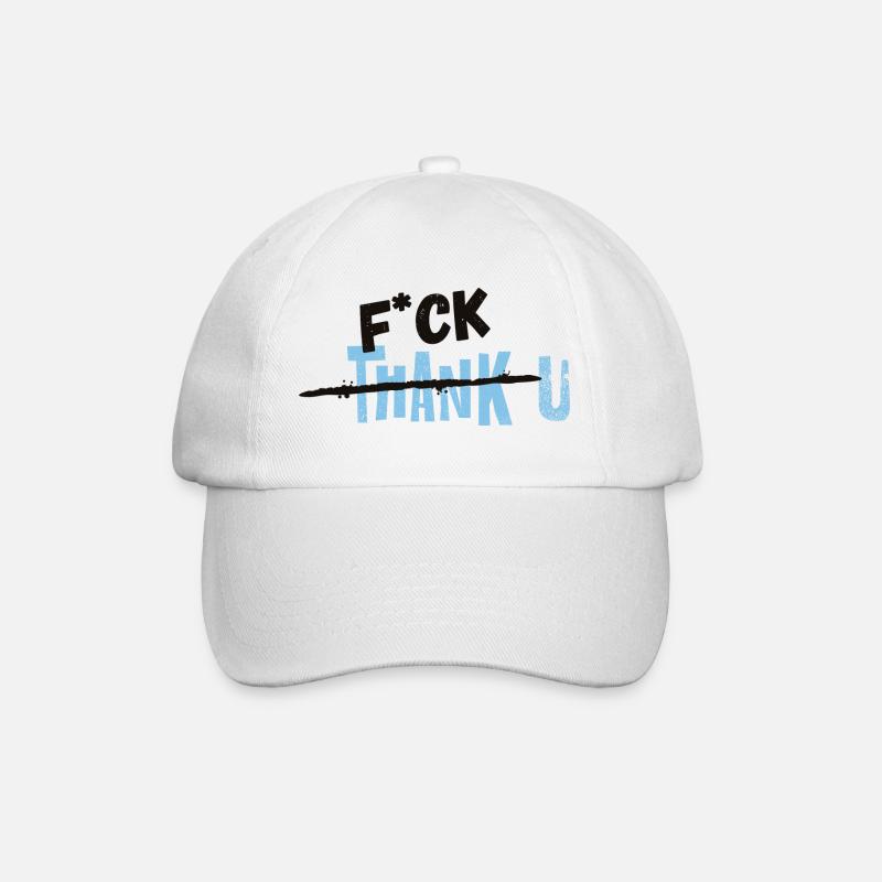 MERCI Déclaration bleue - Casquette classique - blanc/blanc