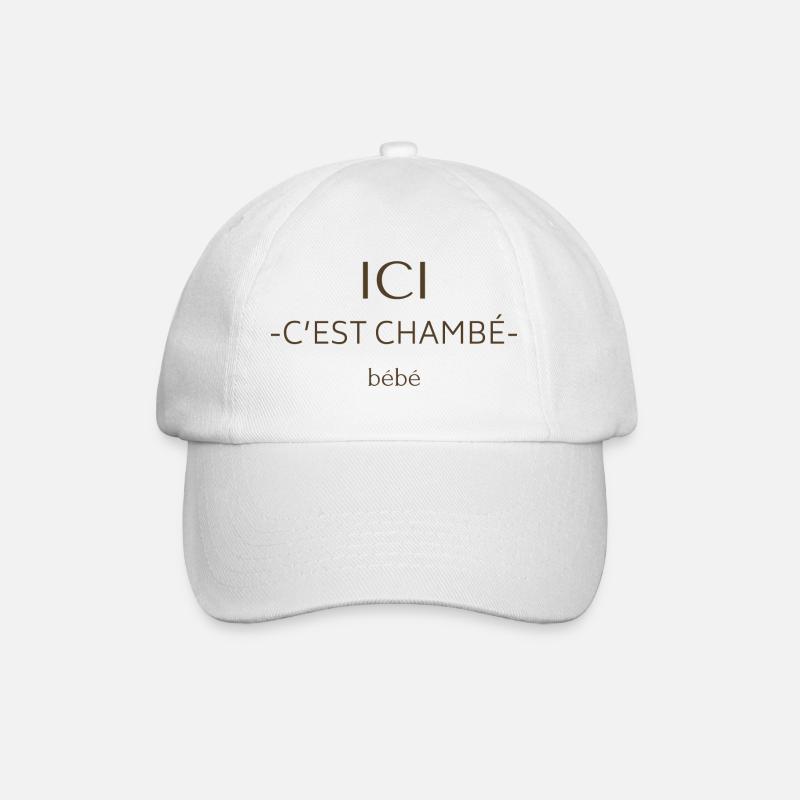 ici cest chambe - Casquette classique - blanc/blanc