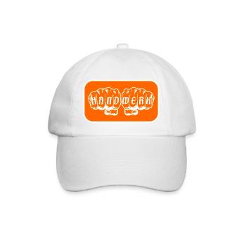 Handwerk Faust Orange - Baseballkappe - Weiß/Weiß - Vorne