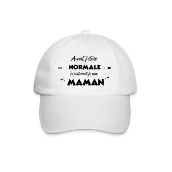 avant jétais normale maintenant je suis maman - Casquette classique - blanc/blanc - Devant
