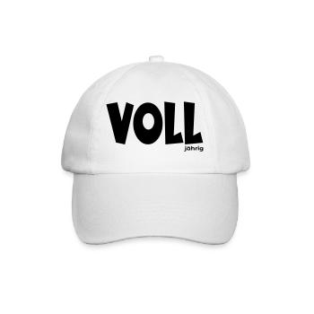 18. Geburtstag - Volljährig - Baseballkappe - Weiß/Weiß - Vorne
