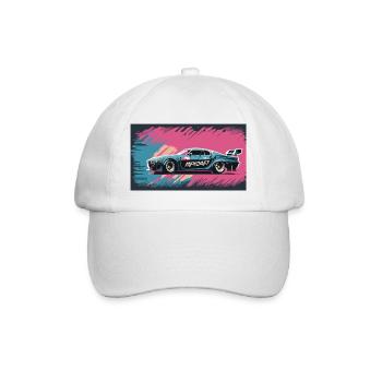 Blue-Purple Racecar - Baseballkappe - Weiß/Weiß - Vorne