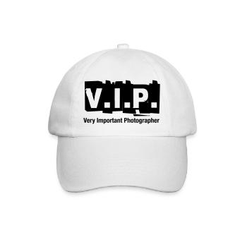 V.I.P. Very Important Photographer - Baseball Cap - white/white - Front
