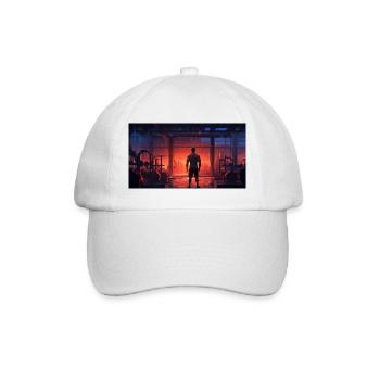 A Guy in the Gym - Baseball Cap - white/white - Front