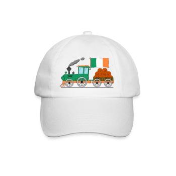 Ireland Flag Basketball Railway - Baseball Cap - white/white - Front