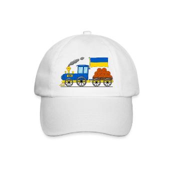 Ukraine Flag Basketball Chemin de fer - Casquette classique - blanc/blanc - Devant