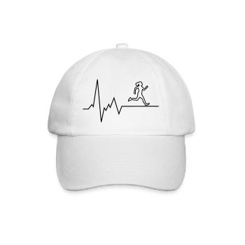Coureur de battements de cœur - Casquette classique - blanc/blanc - Devant