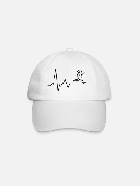 Coureur de battements de cœur - Casquette classique - blanc/blanc