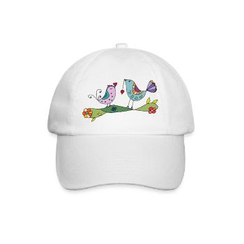 Birds - Baseball Cap - white/white - Front
