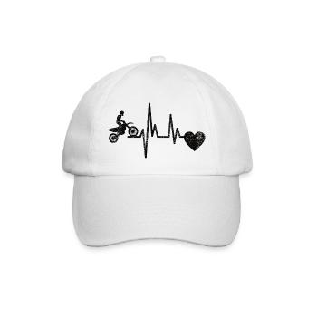 Motorcycle Fan Motorcycle Motorcross Motorcyclist - Baseball Cap - white/white - Front