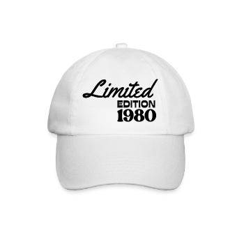 Limitierte Auflage Jahrgang 1980 - Baseballkappe - Weiß/Weiß - Vorne