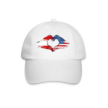 Austria USA heart shape with hands used - Baseball Cap - white/white - Front