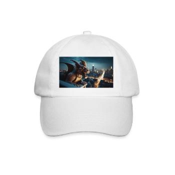 Gargoyle with an evil smile monster dark horror - Baseball Cap - white/white - Front