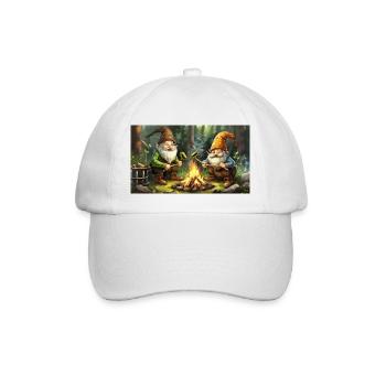 mignons petits gnomes vie quotidienne – avoir des - Casquette classique - blanc/blanc - Devant