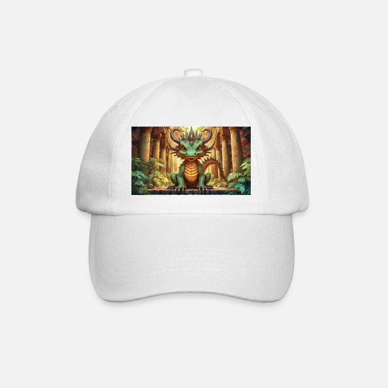 Dragon - Junge niedliche kleine Monster - Baseballkappe - Weiß/Weiß