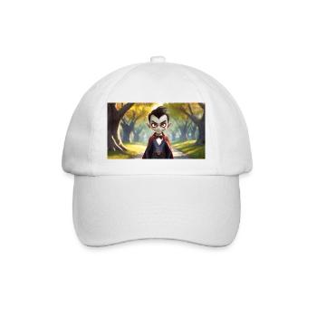 Vampire - Junge niedliche kleine Monster - Baseballkappe - Weiß/Weiß - Vorne