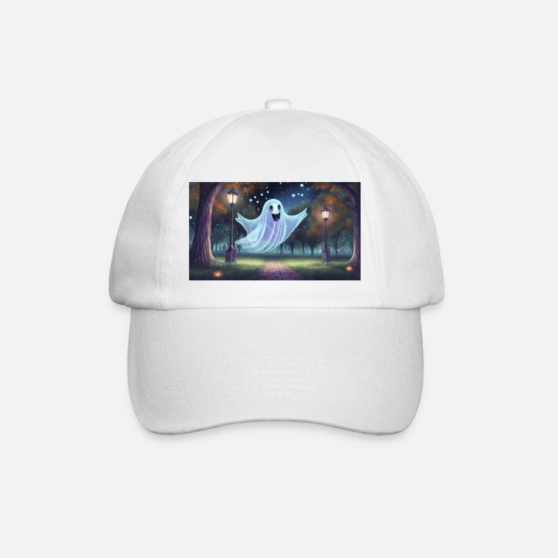 Ghost - Junge niedliche kleine Monster - Baseballkappe - Weiß/Weiß