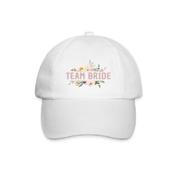 L’équipe de la mariée ! Fleurs, colorées, personnalisables - Casquette classique - blanc/blanc - Devant