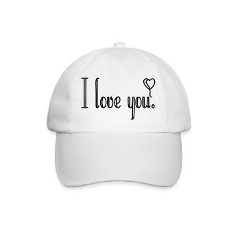 Je t’aime - Casquette classique - blanc/blanc - Devant