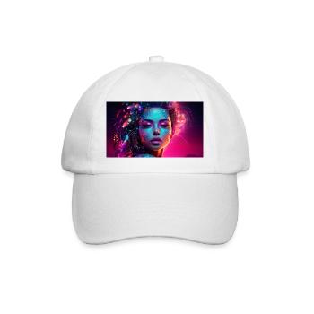 The Visionary: A Futurist with Colorful Streaks - Baseball Cap - white/white - Front